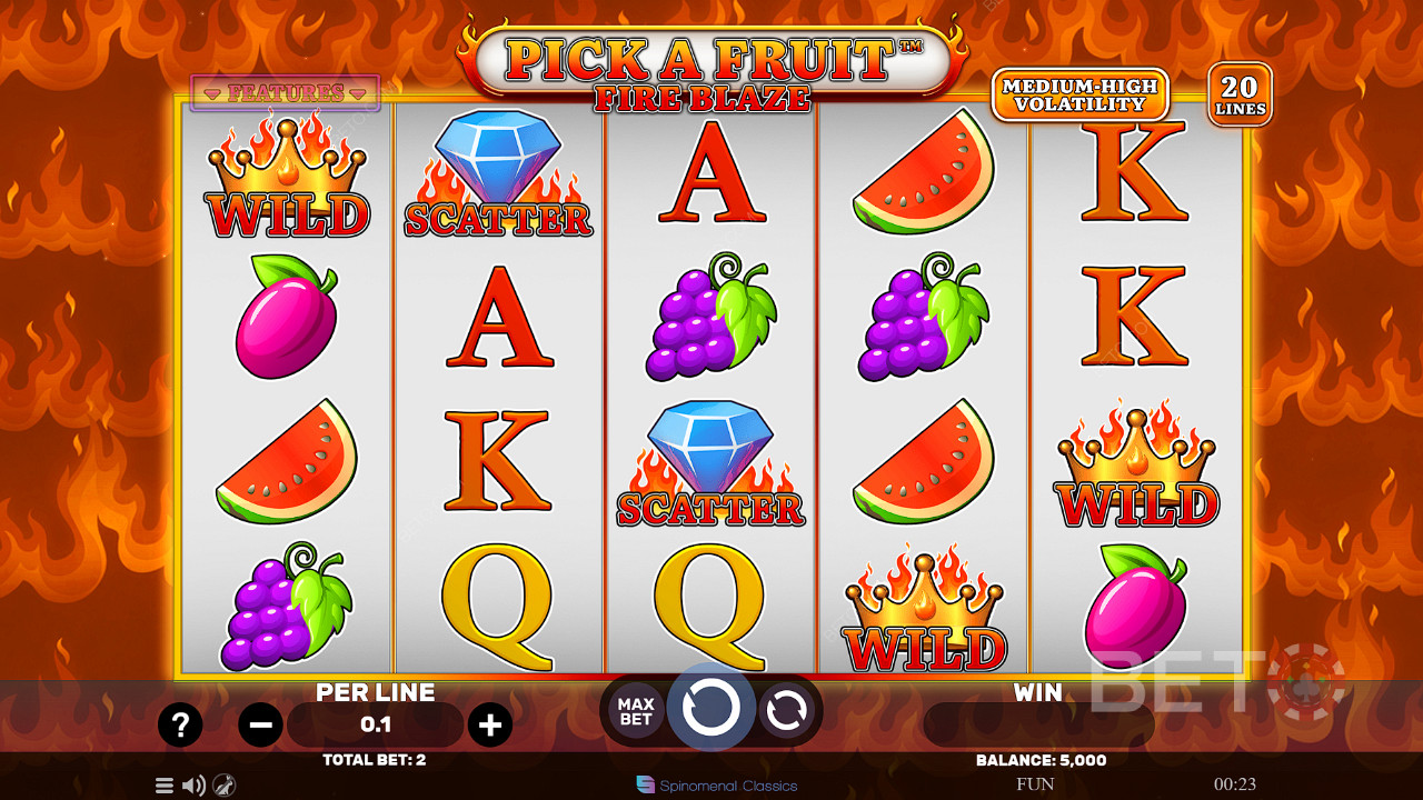 Pick A Fruit Fire Blaze Jogo Grátis