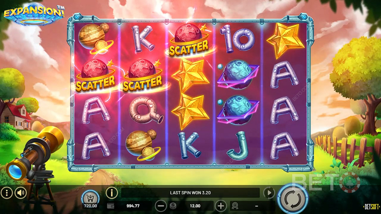 Consiga 3 ou mais Scatters para ativar as Free Spins