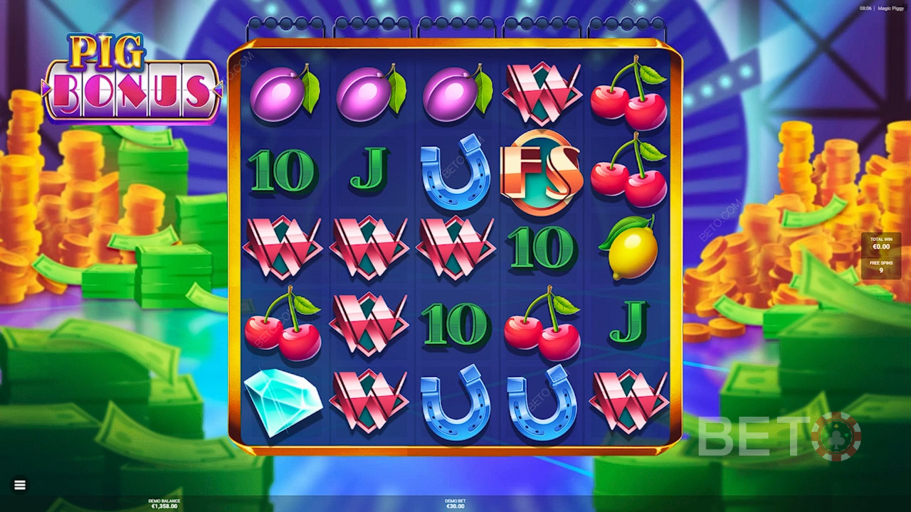 Ganhe 7.500x a sua aposta na Slot Online Magic Piggy!