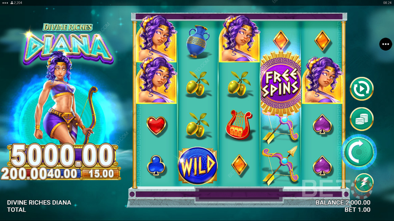 Divine Riches Diana Resenha de BETO Slots
