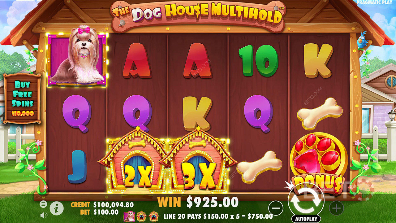 Funcionalidades de bónus explicadas em The Dog House Multihold por Pragmatic Play