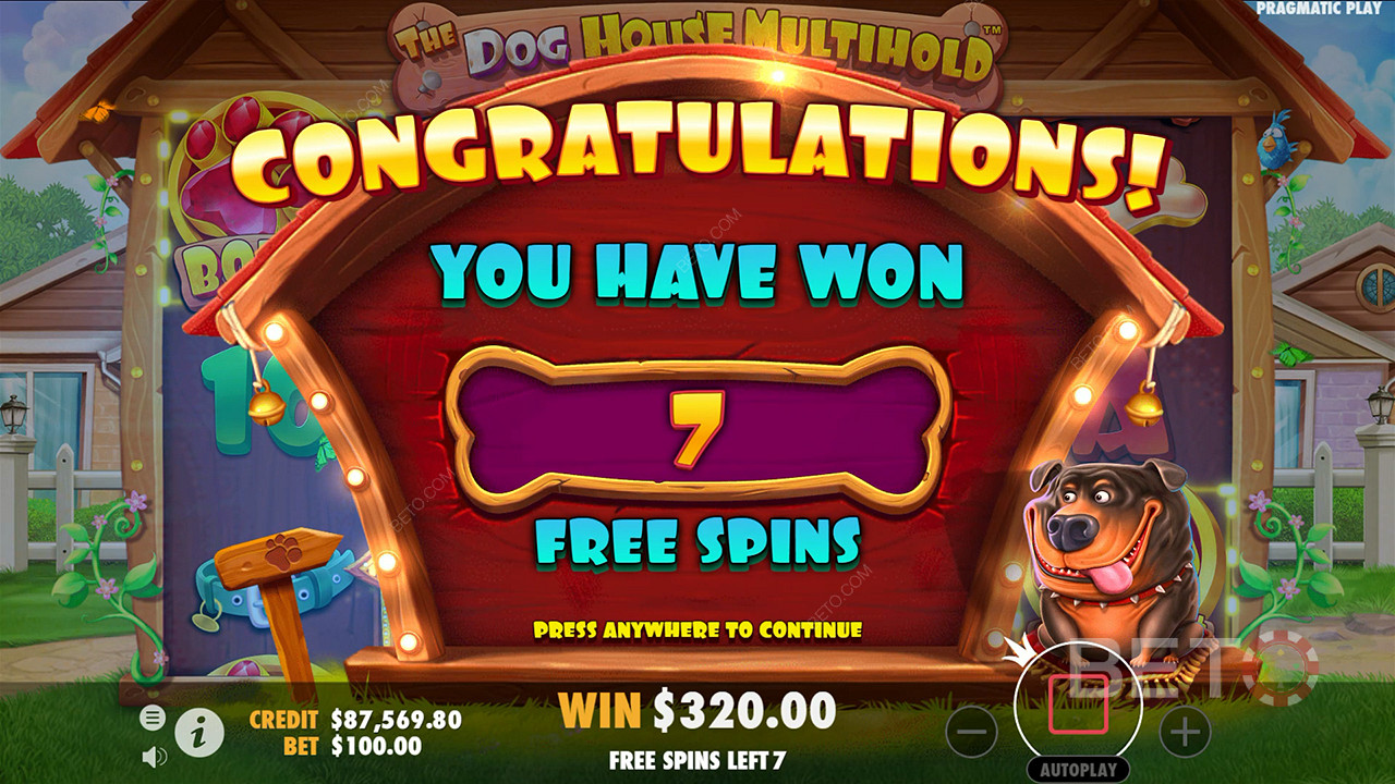 Ganhe 9.000x a sua aposta na Slot Online The Dog House Multihold!