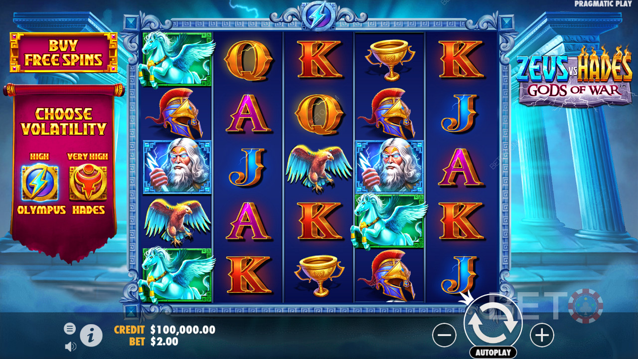 Ganhe 15.000x a sua aposta na slot machine Zeus vs Hades - Gods of War!