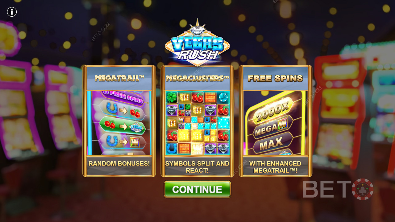 A slot online Vegas Rush é uma das melhores slots em termos de características