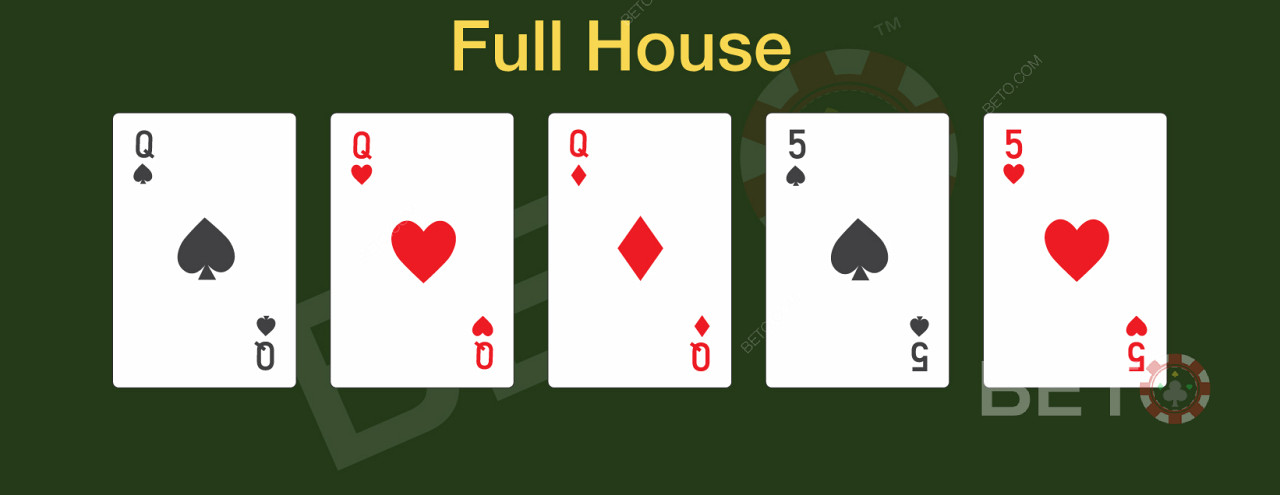 Full house é uma boa mão de póquer no póquer online