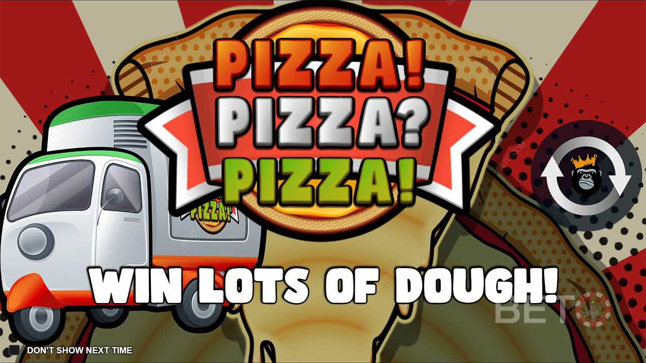 Consiga um prémio máximo de mais de 7.000 vezes a sua aposta no jogo Pizza! Pizza? Pizza!