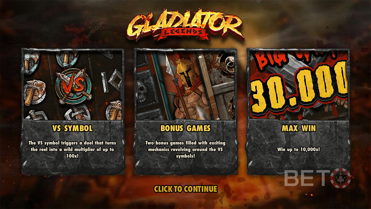 Ganhe até 10.000x a sua aposta na slot machine Gladiator Legends