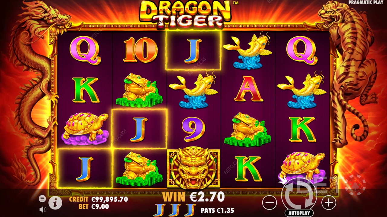 Desfrute de 1.024 formas de ganhar na slot machine Dragon Tiger