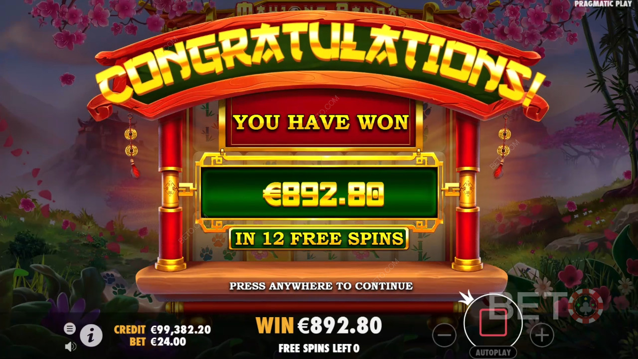 Ganhe 5.000x a sua aposta na Slot Machine Mahjong Panda!