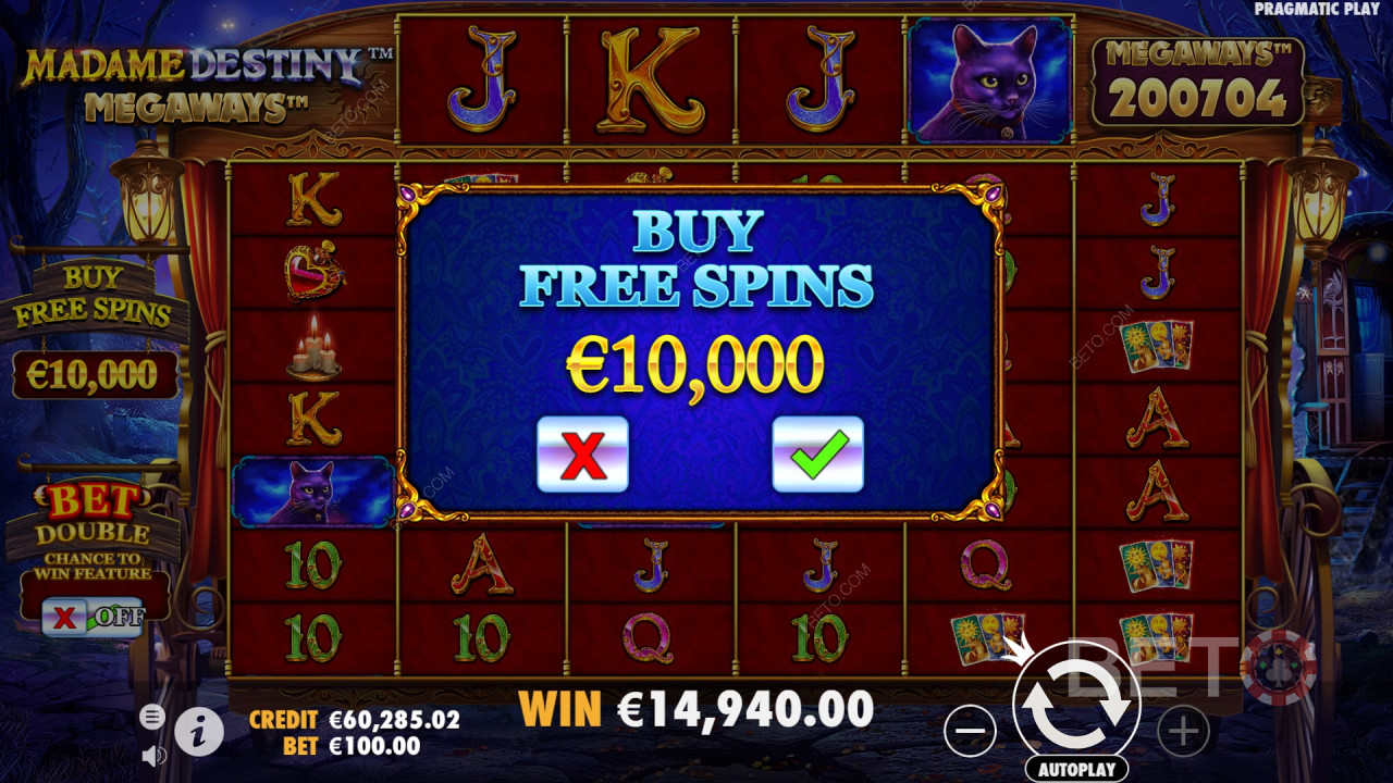 Comprar Spins Grátis em Madame Destiny Megaways