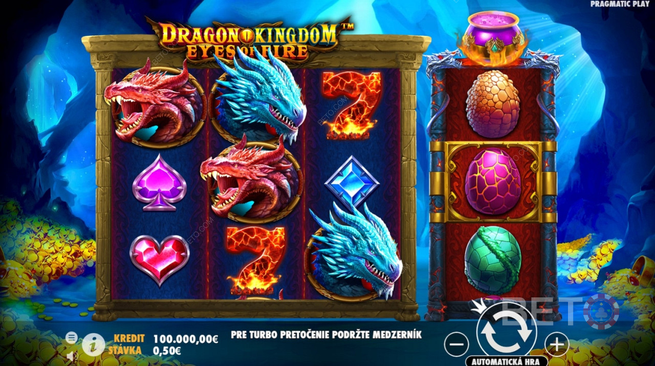 Reino dos Dragões: Slot Online Eyes of FIre