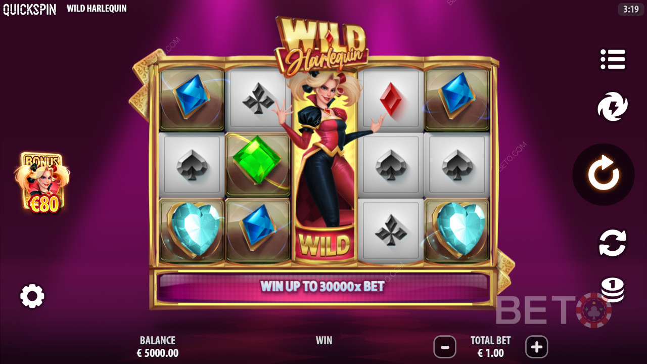 Avaliação de Wild Harlequin por BETO Slots