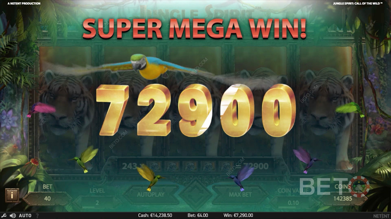 Super Mega Win em Jungle Spirit: Chamado da Selva