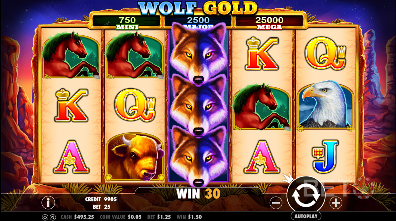 Wolf Gold uma espectacular experiência visual de slot