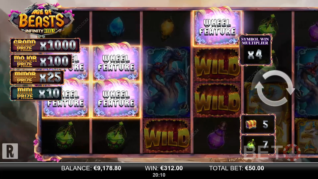 Age of Beasts Infinity Reels Resenha de BETO Slots