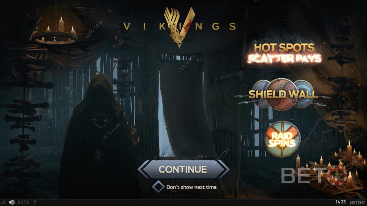 Ecrã inicial da Slot Online Vikings