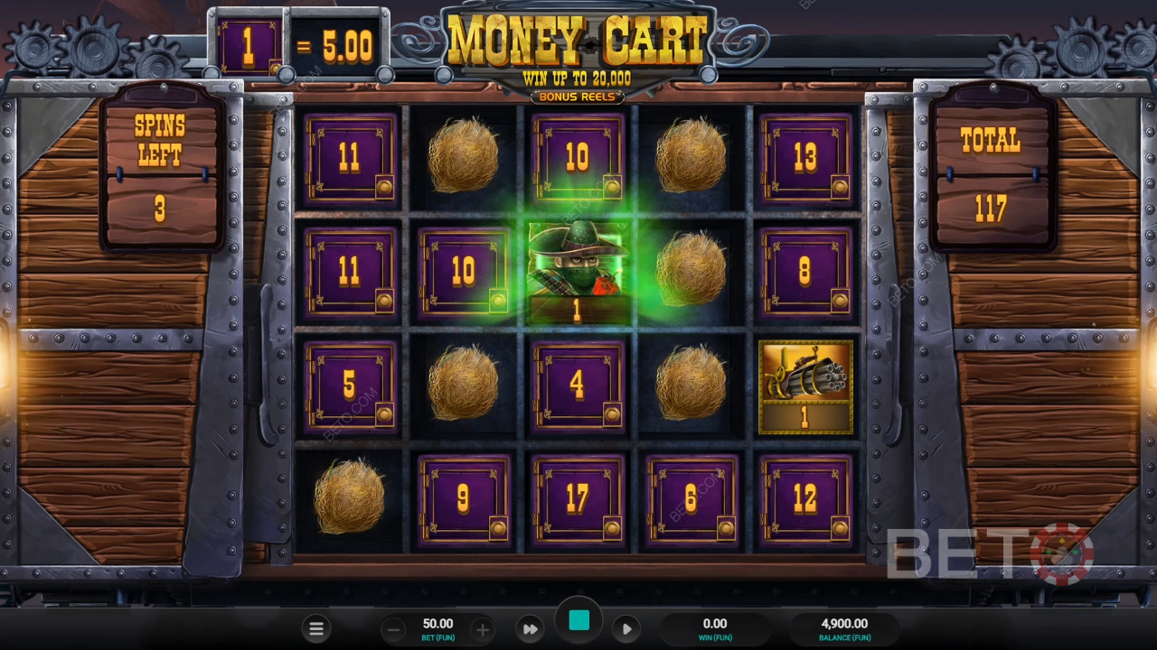 Carrinho de Dinheiro Bonus Reels Resenha feita por BETO Slots