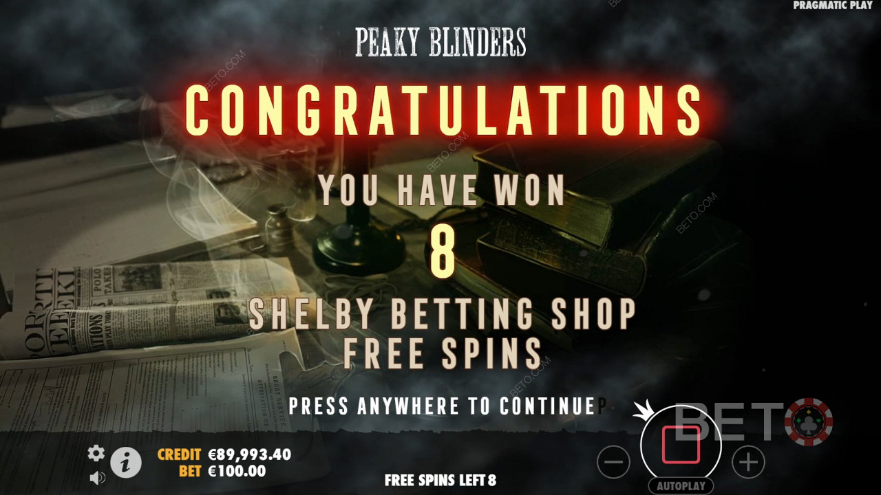 Explicação dos extras em Peaky Blinders por Pragmatic Play