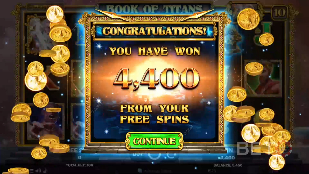 Ganhe 1000 na sua aposta na Slot Online Book of Titans!