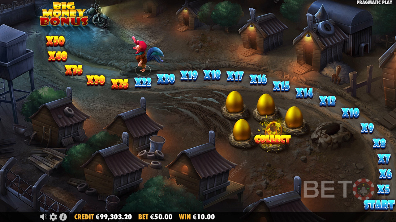 Ganhe 5.000x a sua aposta na slot machine The Great Chicken Escape!