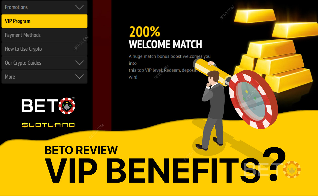 Desfrute de vários benefícios como um bónus de boas-vindas de 200% ao subir na classificação VIP