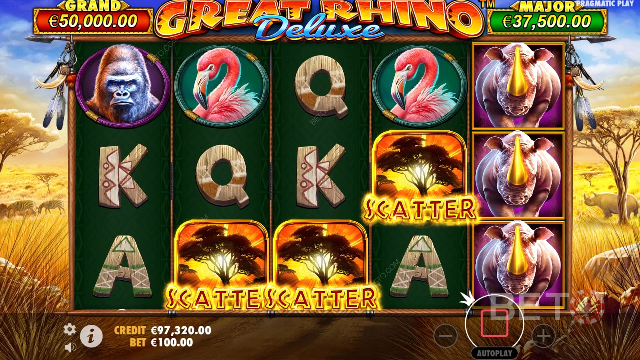 Great Rhino Deluxe Revisão por BETO Slots
