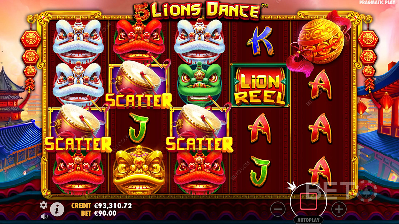5 Lions Dance Jogo Grátis