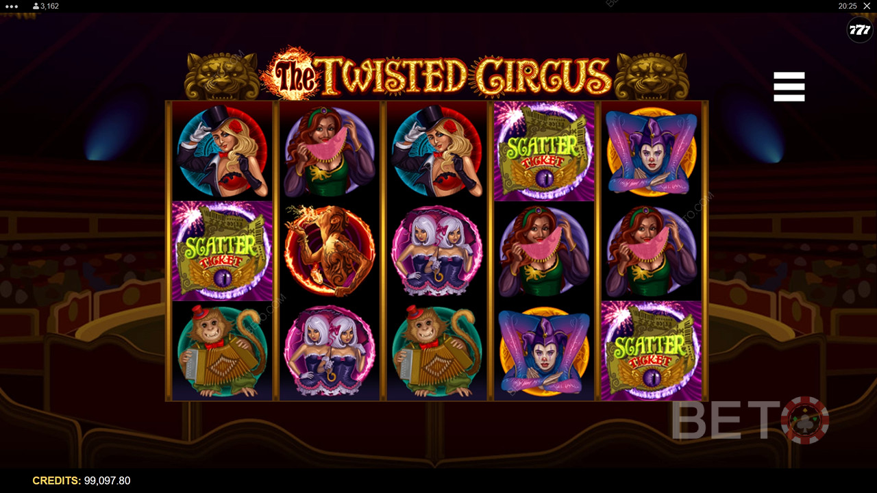 Tema e design: Circo bizarro e caprichoso