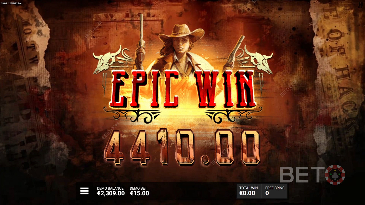 Ganhe 15.000x a sua aposta na Slot 2 Wild 2 Die!