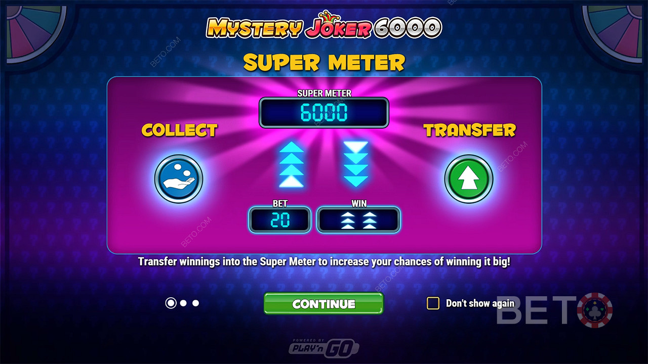 Funcionalidades de bónus explicadas em Mystery Joker 6000 por Play