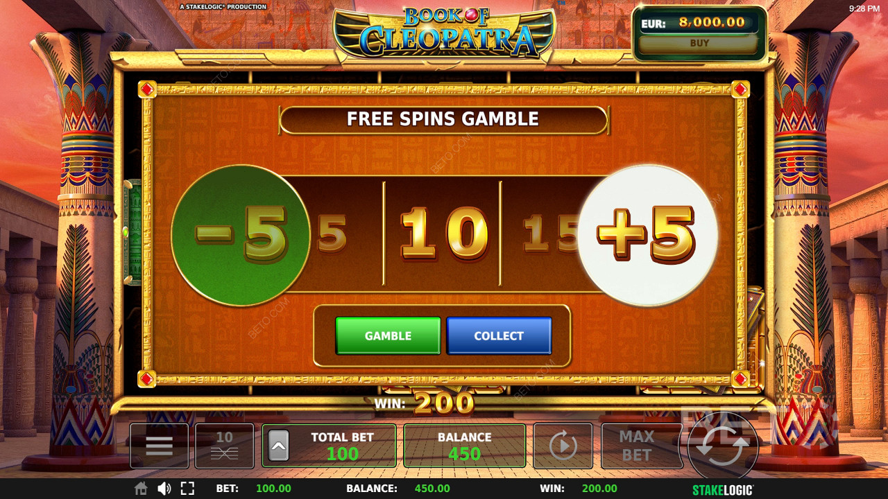 Ganhe 5.502x a sua aposta na slot machine Livro de Cleópatra!