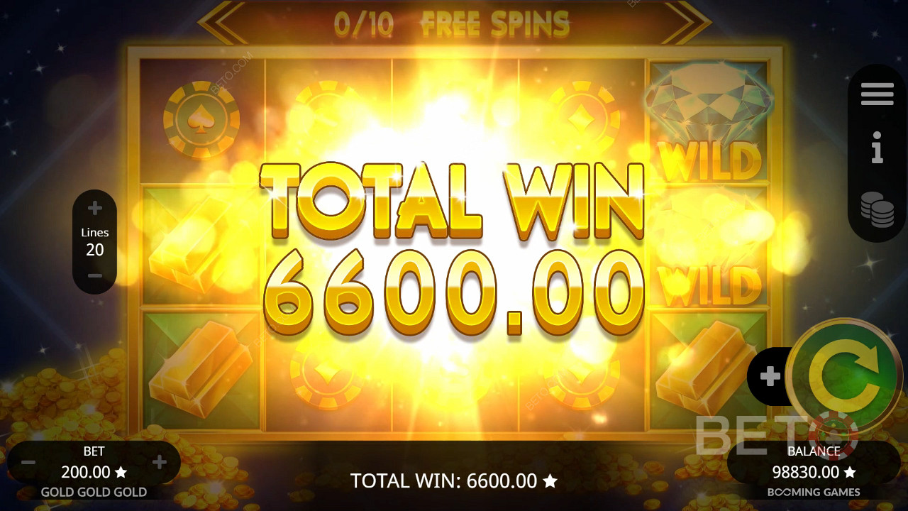 Ganhe 2.000x a sua aposta na Slot Online Ouro Ouro Ouro!