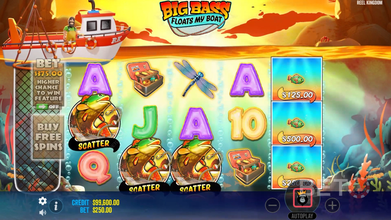 Funcionalidades de bónus explicadas em Big Bass Floats My Boat por Reel Kingdom