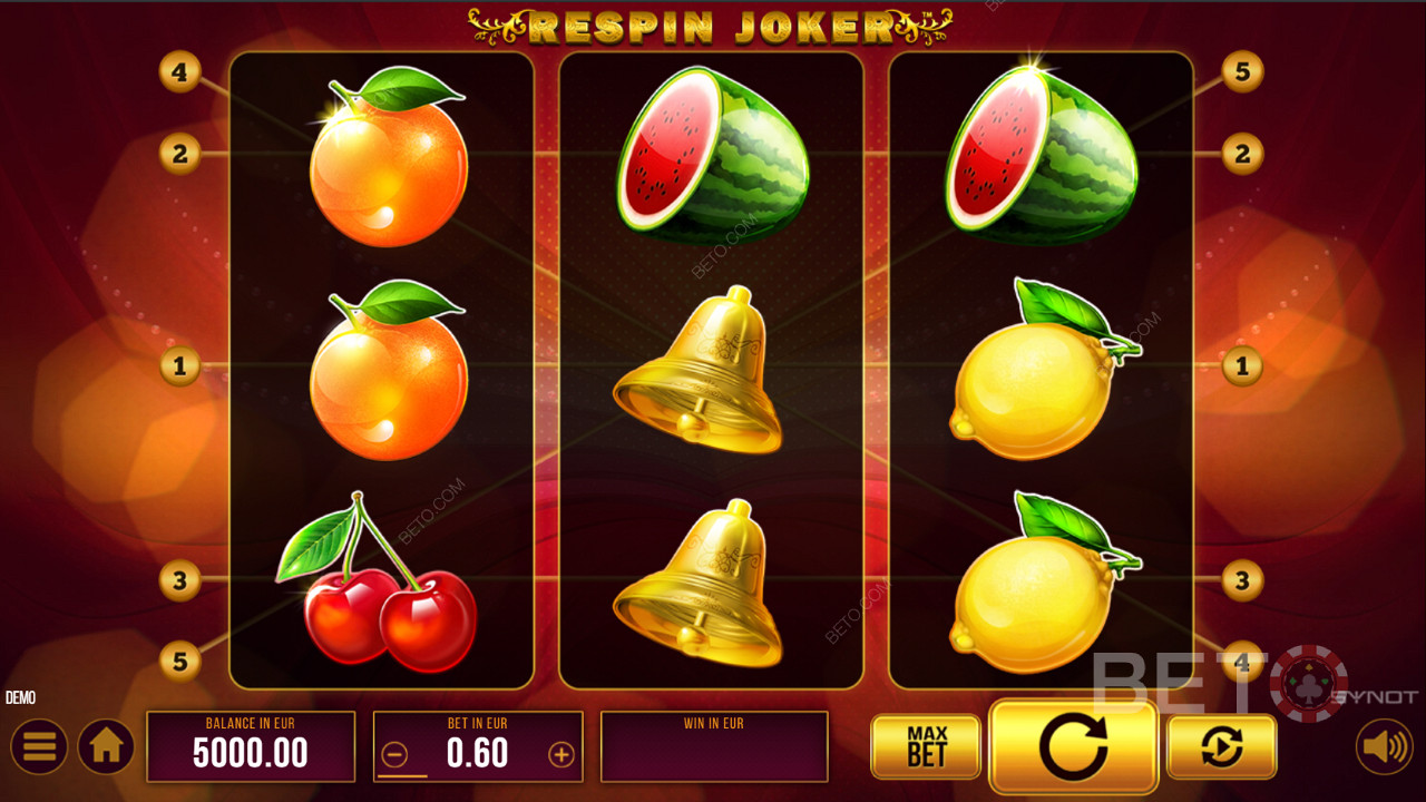 Desfrute de um desenho clássico na slot machine Respin Joker Free da SYNOT Games