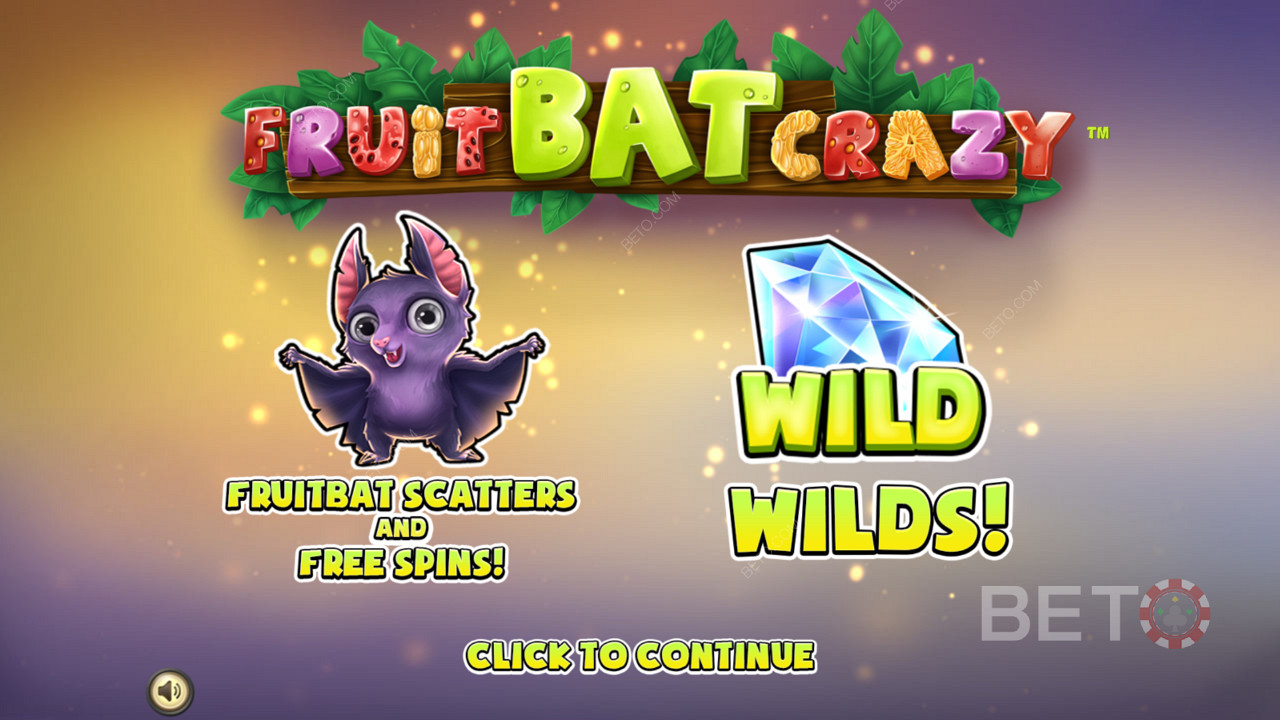 Doido por morcegos da fruta - Um bonito morcego da fruta dá-lhe muita diversão com Wild, Scatters e Free Spins