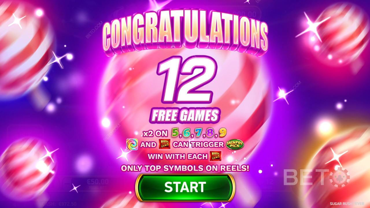 Ganhe 4.544x a sua aposta na Slot Sugar Rush Fever!