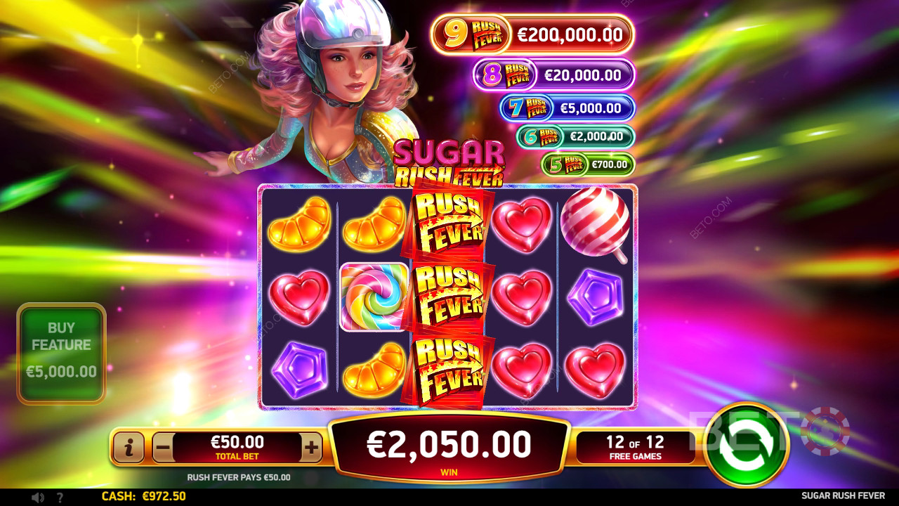 Funcionalidades de Bónus explicadas em Sugar Rush Fever por RubyPlay