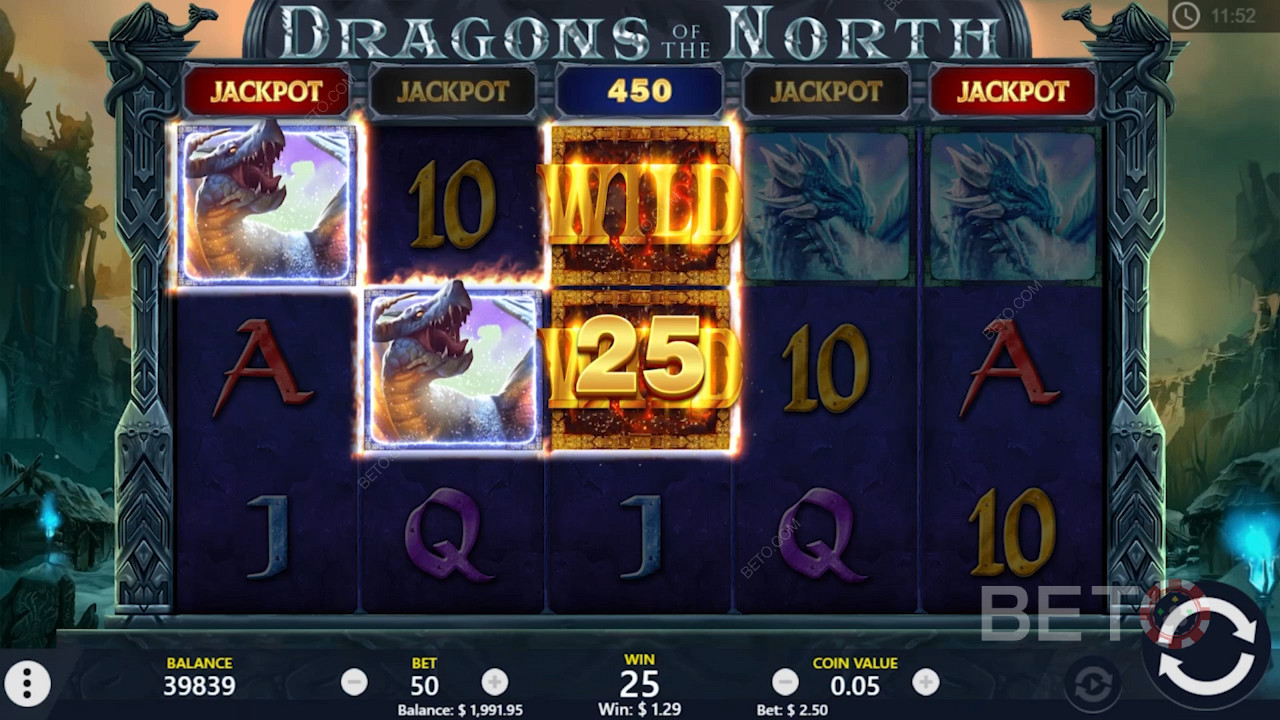 Símbolos selvagens ajudam a criar mais vitórias na slot online Dragons of the North