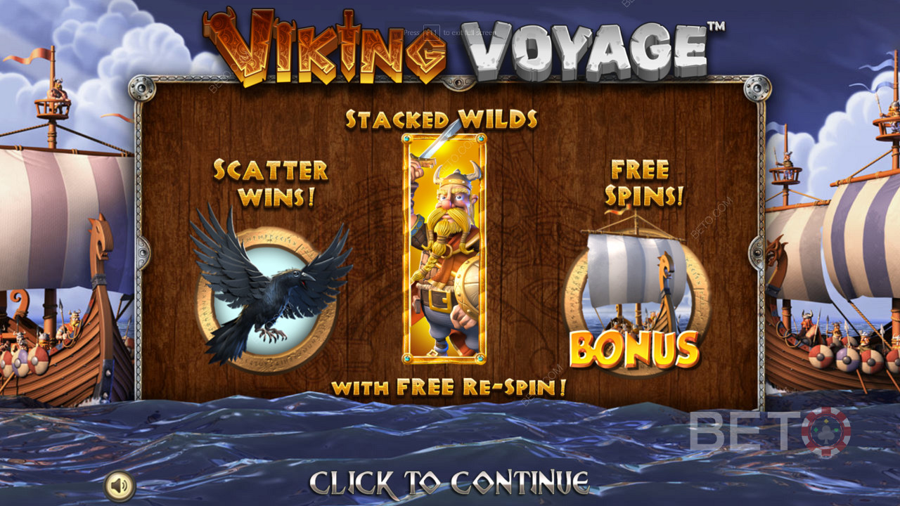 Desfrute de várias características de bónus poderosas e giros grátis na slot Viking Voyage