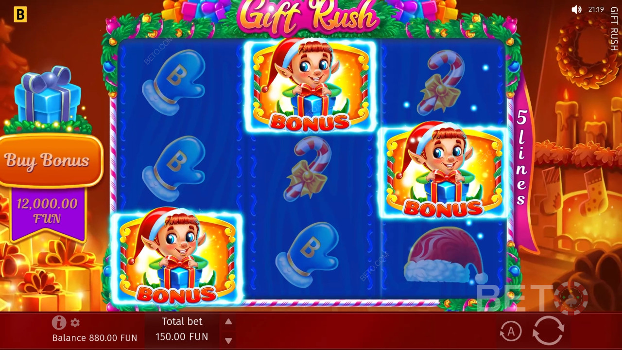 Revisão de Gift Rush por BETO Slots