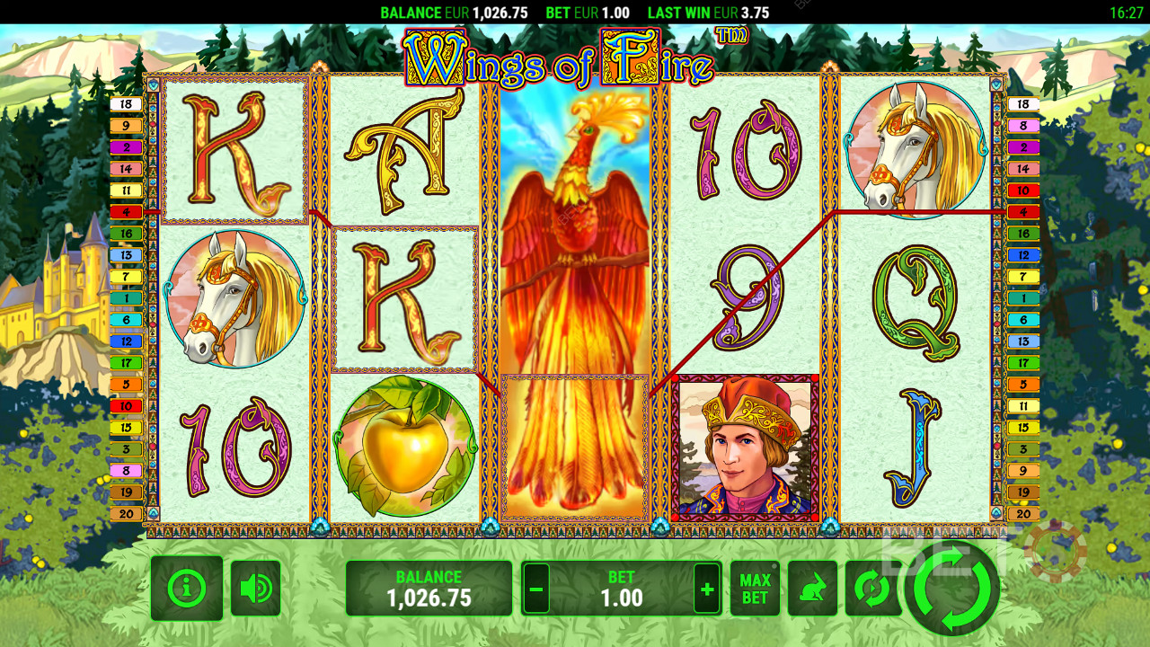Ganhe 2.000x a sua aposta na slot machine Wings of Fire!