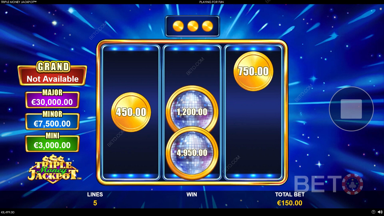 Caraterísticas de bónus explicadas no Triple Money Jackpot por Playtech