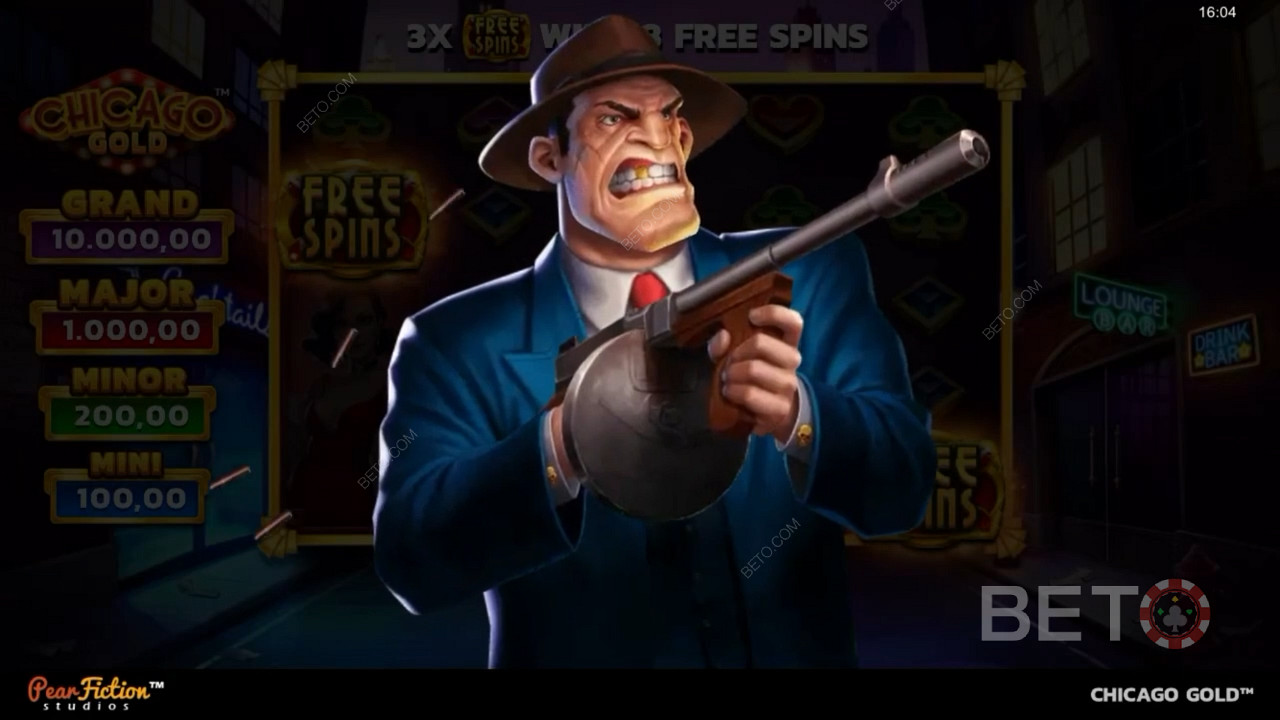 Disparar oito Free Spins por aterragem de 3 Scatters