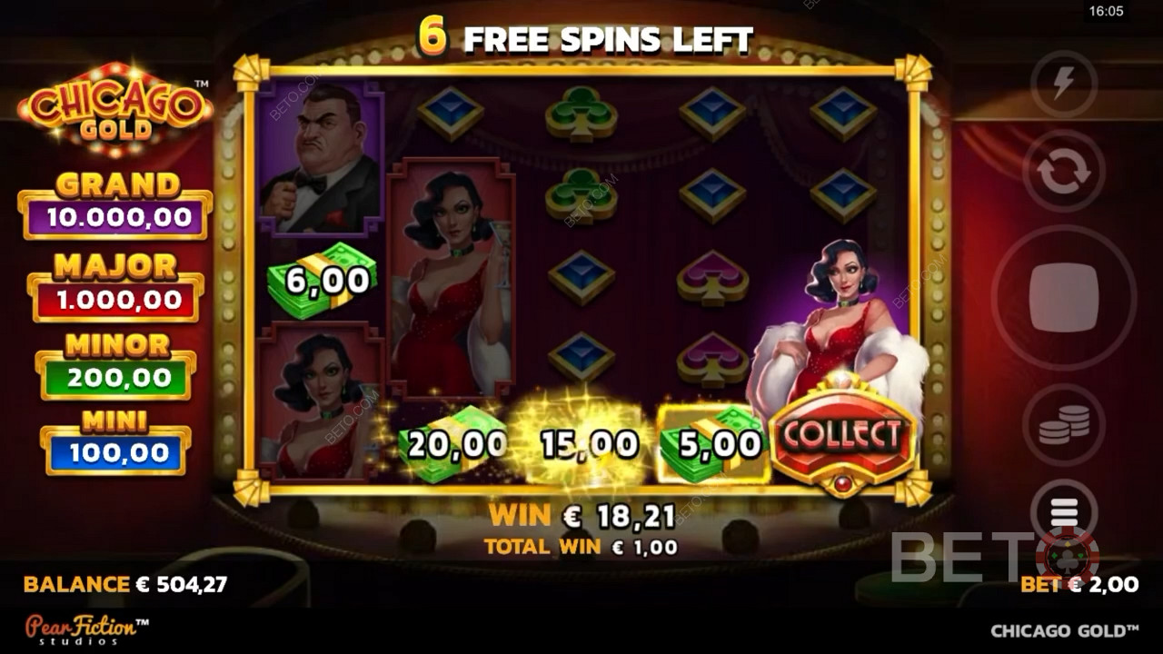 Desfrute de características poderosas frequentemente durante as Free Spins