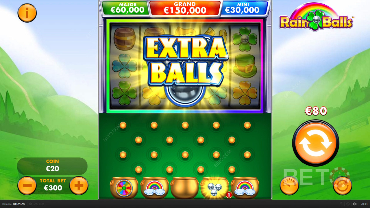 Ganhar algumas bolas extra em Rain Balls