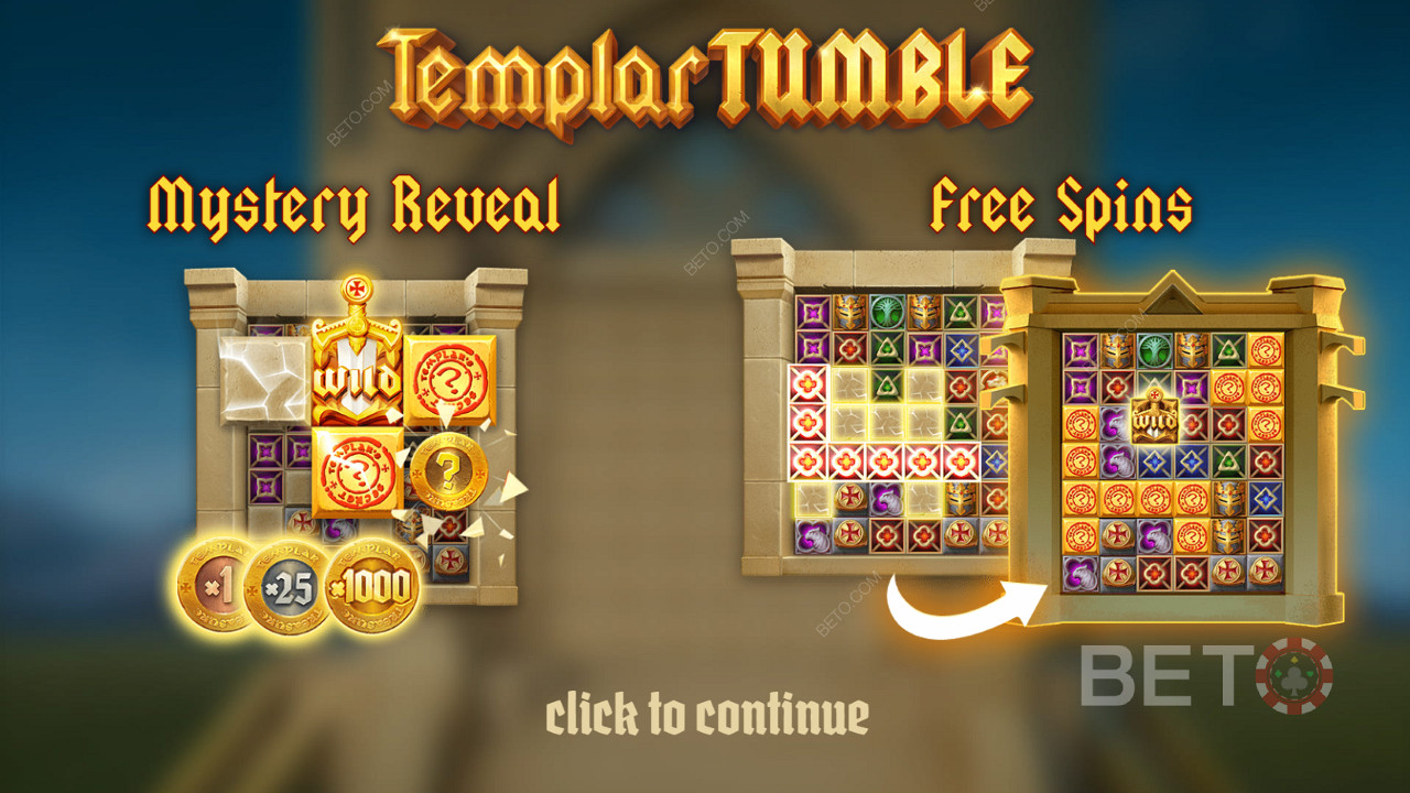 Ecrã de introdução do Templar Tumble