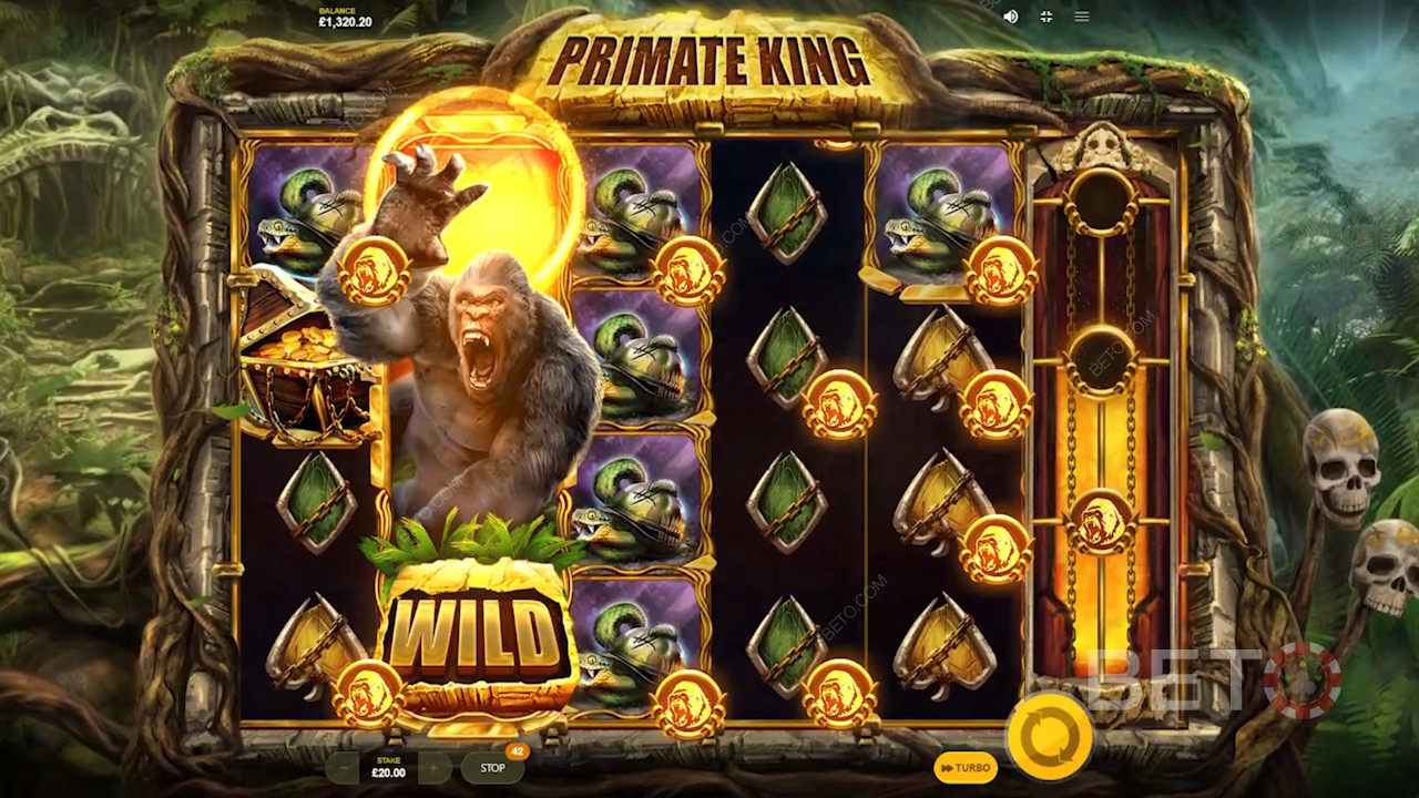 O Primate King da Red Tiger Gaming está empilhado com muitas características de bónus