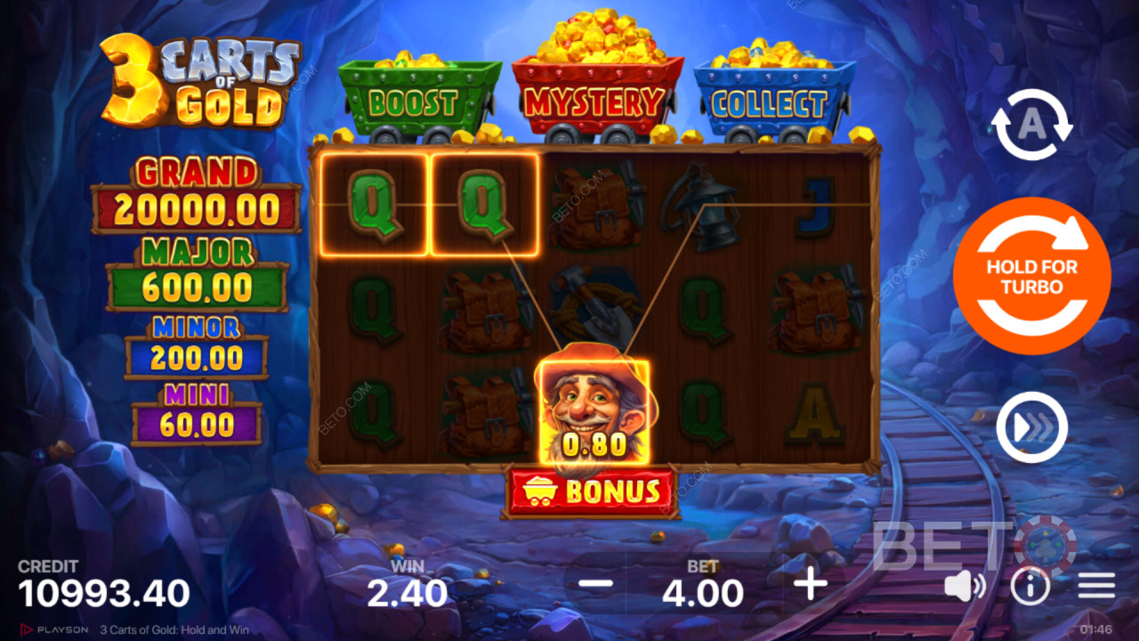 Veredicto para 3 Carts of Gold: Hold and Win Slot Online