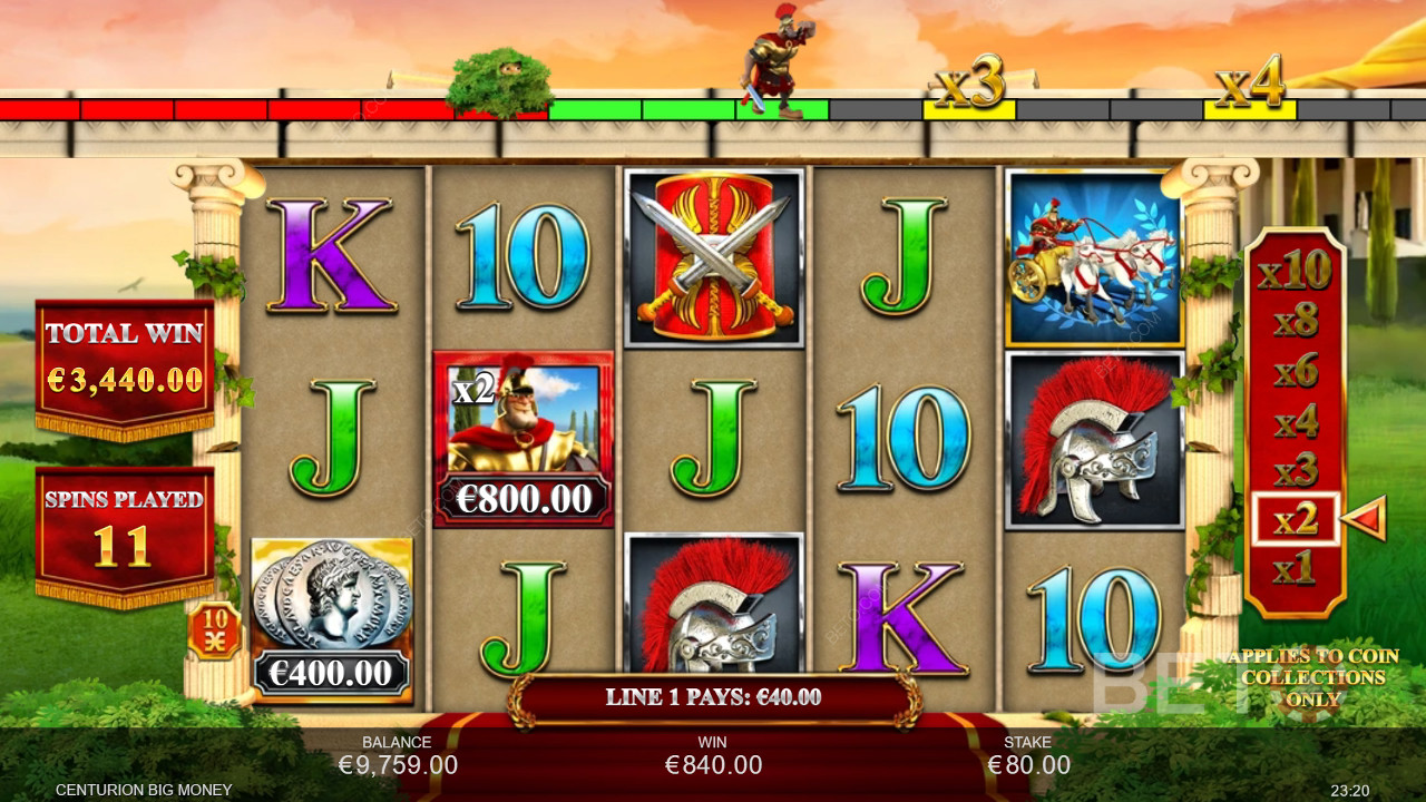 Ganhe 2.500x a sua aposta na slot Centurion Big Money!