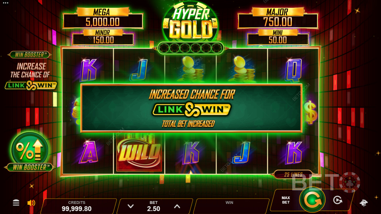 Hyper Gold apresenta características Win Booster e Link & Win Bonus para o entusiasmar